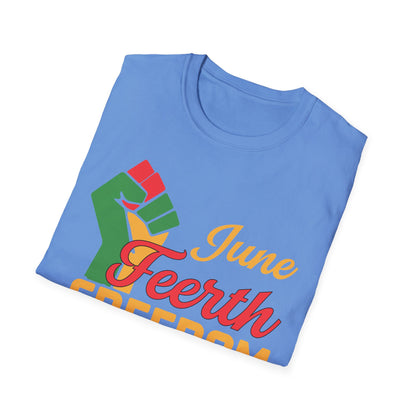 Juneteenth Freedom Day Unisex Softstyle T-Shirt, Celebration Tee, Black History Month Shirt, Equality Apparel, Gift for Activists