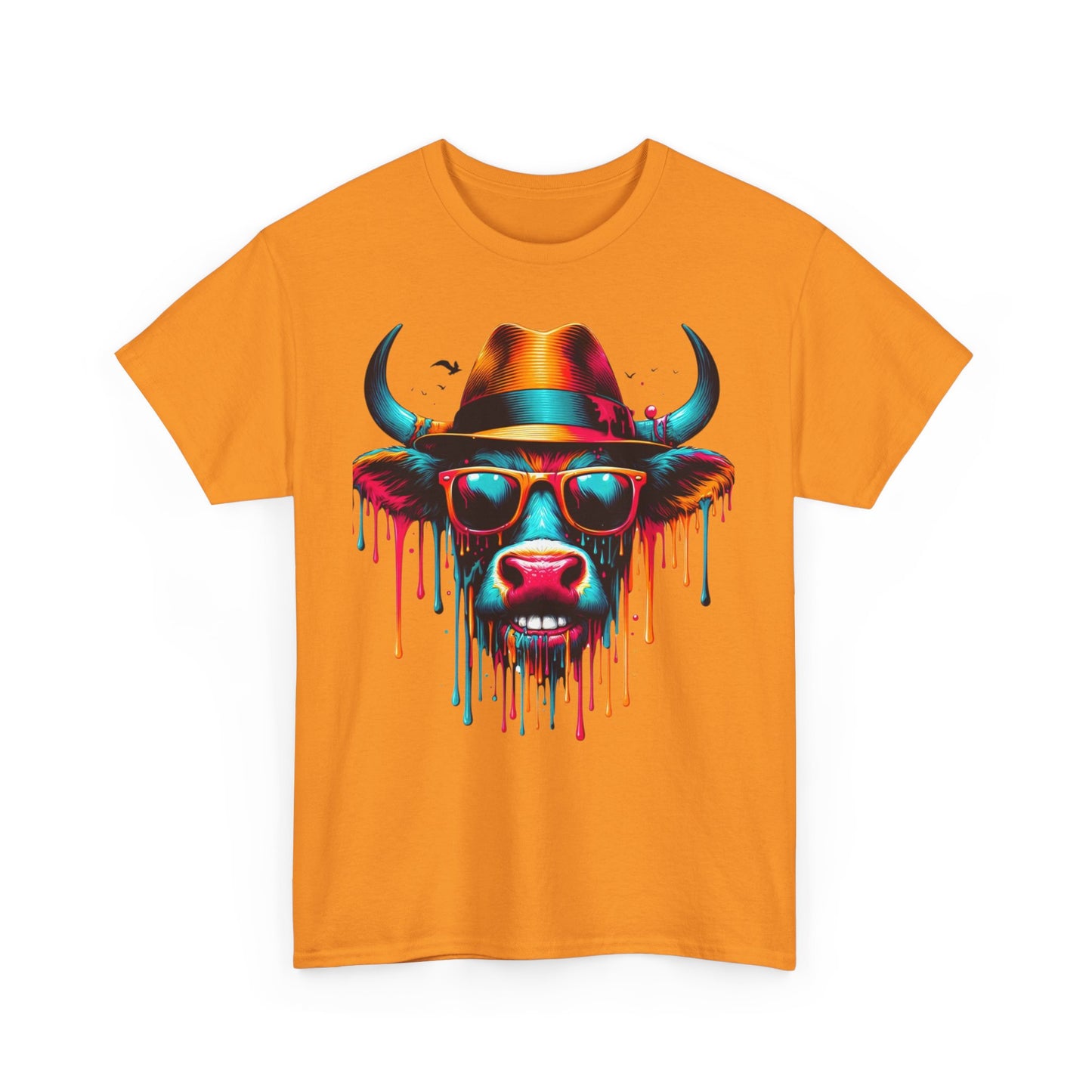 Cool Cow Graphic Unisex Heavy Cotton Tee - Fun Party T-Shirt