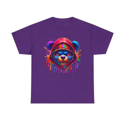 Colorful Graffiti Bear Unisex Heavy Cotton Tee