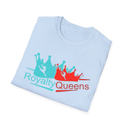 Royalty Queens Unisex T-Shirt, Softstyle Tee for Girls, Crown Graphic, Birthday Gift, Queen's Day Celebration, Casual Wear