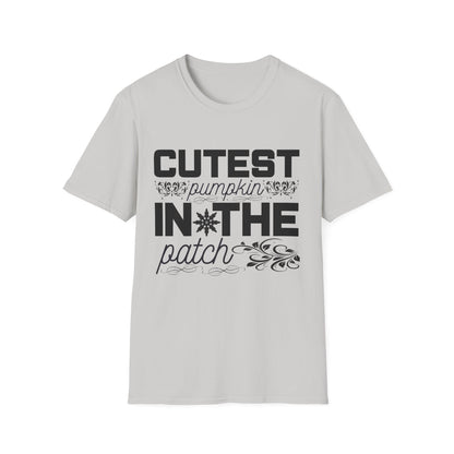 Cutest Pumpkin in the Patch Unisex Softstyle T-Shirt, Fall Fashion Tee, Halloween Shirt, Thanksgiving Outfit, Seasonal Gift