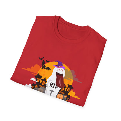 Halloween Ghost Graphic Tee, Unisex Softstyle T-Shirt, Spooky Shirt, Halloween Costume, Halloween Gift, Treat or Treat T-Shirt