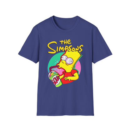 Funny Bart Simpson Unisex Softstyle T-Shirt - Retro Cartoon Tee