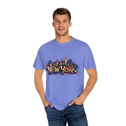 Colorful New York Graffiti T-Shirt, Streetwear Tee, City Vibe Shirt, Travel Souvenir Gift, Urban Fashion, Summer Outfit