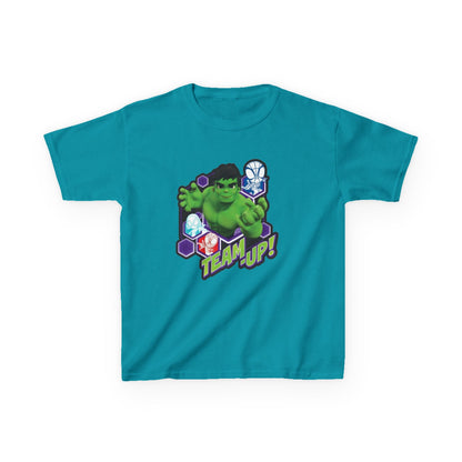 Hulk Team Up Kids Tee, Superhero Shirt, Fun Cotton Tee, Birthday Gift, Team Up T-Shirt, Kids Party Apparel