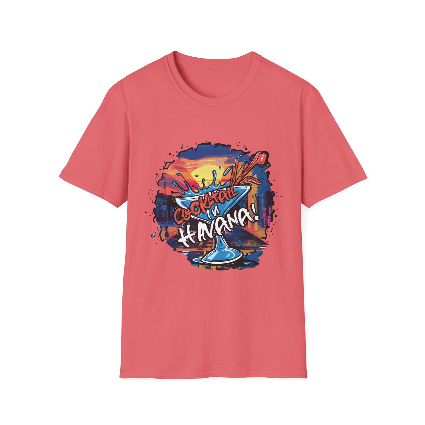 Colorful Cocktail Havana Unisex T-Shirt, Summer Vibes, Beach Wear, Party Shirt, Gift for Friends