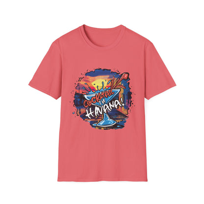 Colorful Cocktail Havana Unisex T-Shirt, Summer Vibes, Beach Wear, Party Shirt, Gift for Friends