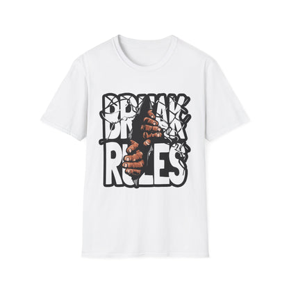 Break Rules Unisex Softstyle T-Shirt - Casual Streetwear Tee for Rebels