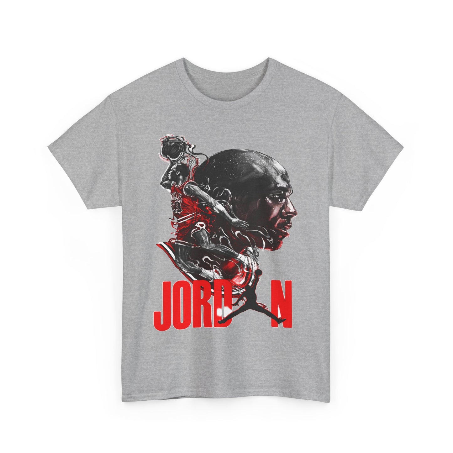 Jordan Inspired Unisex Heavy Cotton Tee - Retro Style Graphic Shirt