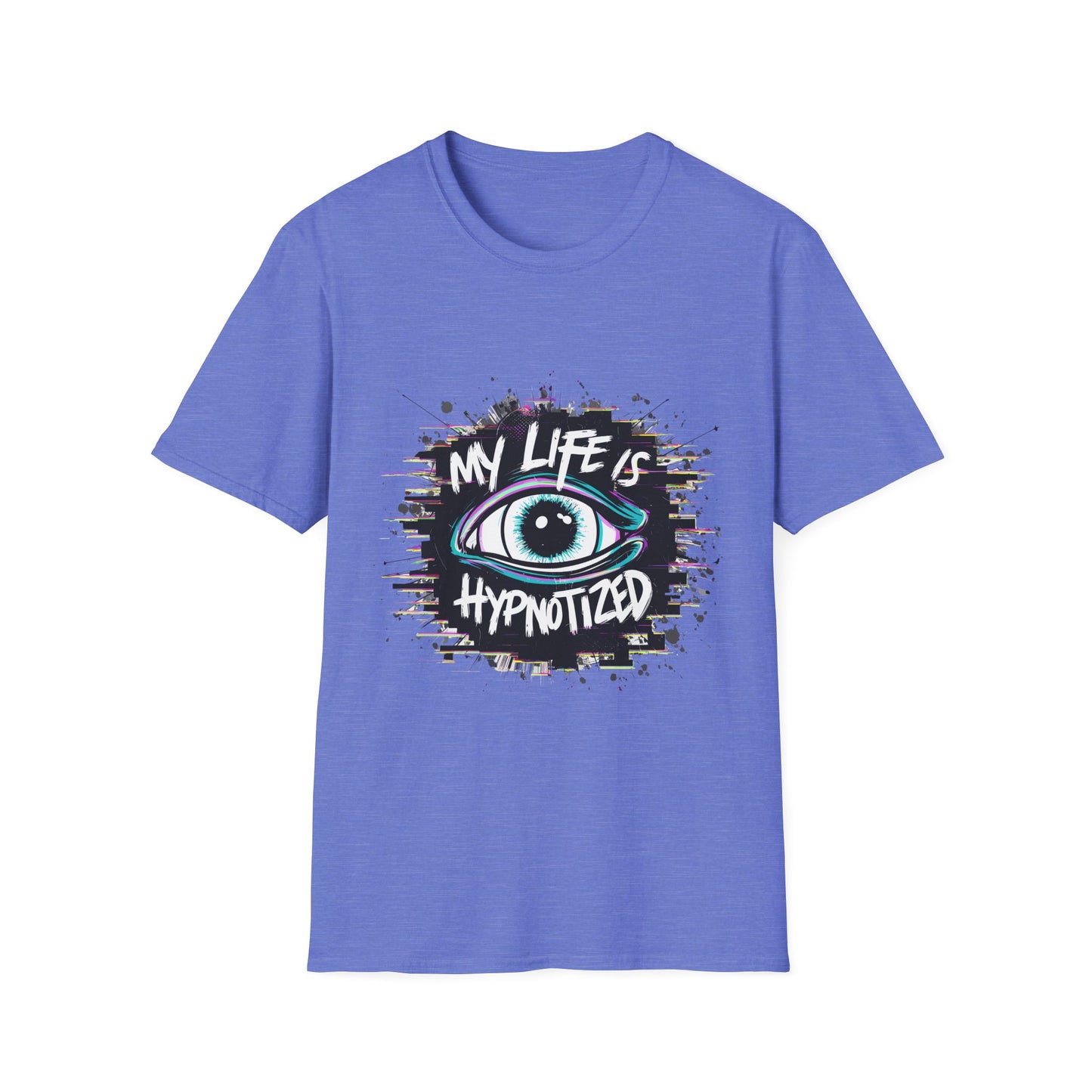 Unisex Hypnotized Eye T-Shirt, Softstyle Tee, Cool Graphic Shirt, Gift for Dreamers, Casual Wear, Trendy Fashion Tee