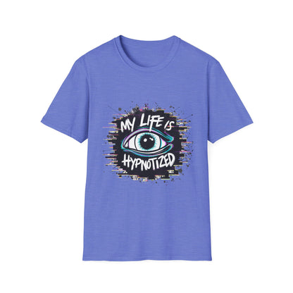 Unisex Hypnotized Eye T-Shirt, Softstyle Tee, Cool Graphic Shirt, Gift for Dreamers, Casual Wear, Trendy Fashion Tee