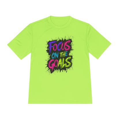 Colorful Motivational Fitness Tee for Active Lifestyle, Gym Shirt, Workout Shirt, Gift for Athletes, Focus on the Goals