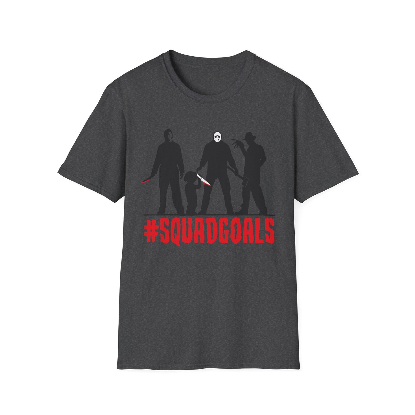 Squad Goals Unisex T-Shirt, Funny Graphic Tee, Group Friend Shirt, Movie Night Outfit, Halloween Costume Top, Gifting for Friends