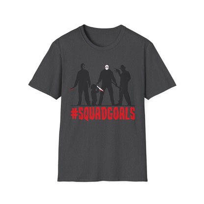 Squad Goals Unisex T-Shirt, Funny Graphic Tee, Group Friend Shirt, Movie Night Outfit, Halloween Costume Top, Gifting for Friends