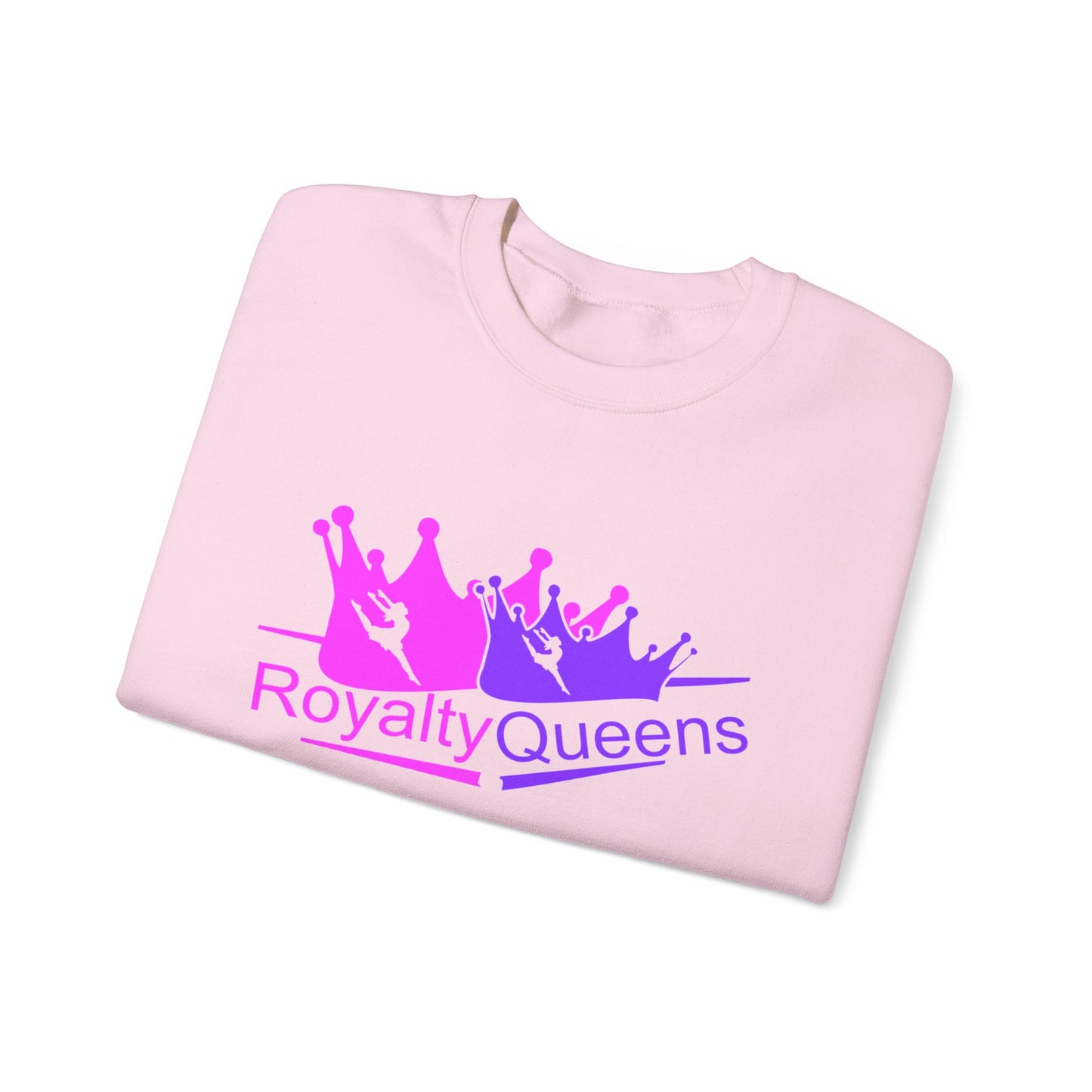 Royalty Queens Crewneck Sweatshirt — Pink & Purple Crown Graphic