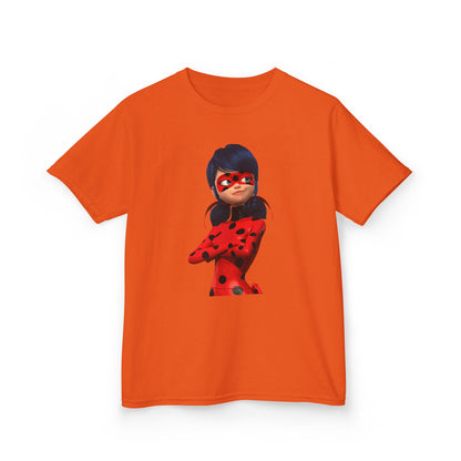 Cool Ladybug Superhero Kids Heavy Cotton Tee | Fun and Playful Design for Young Heroes