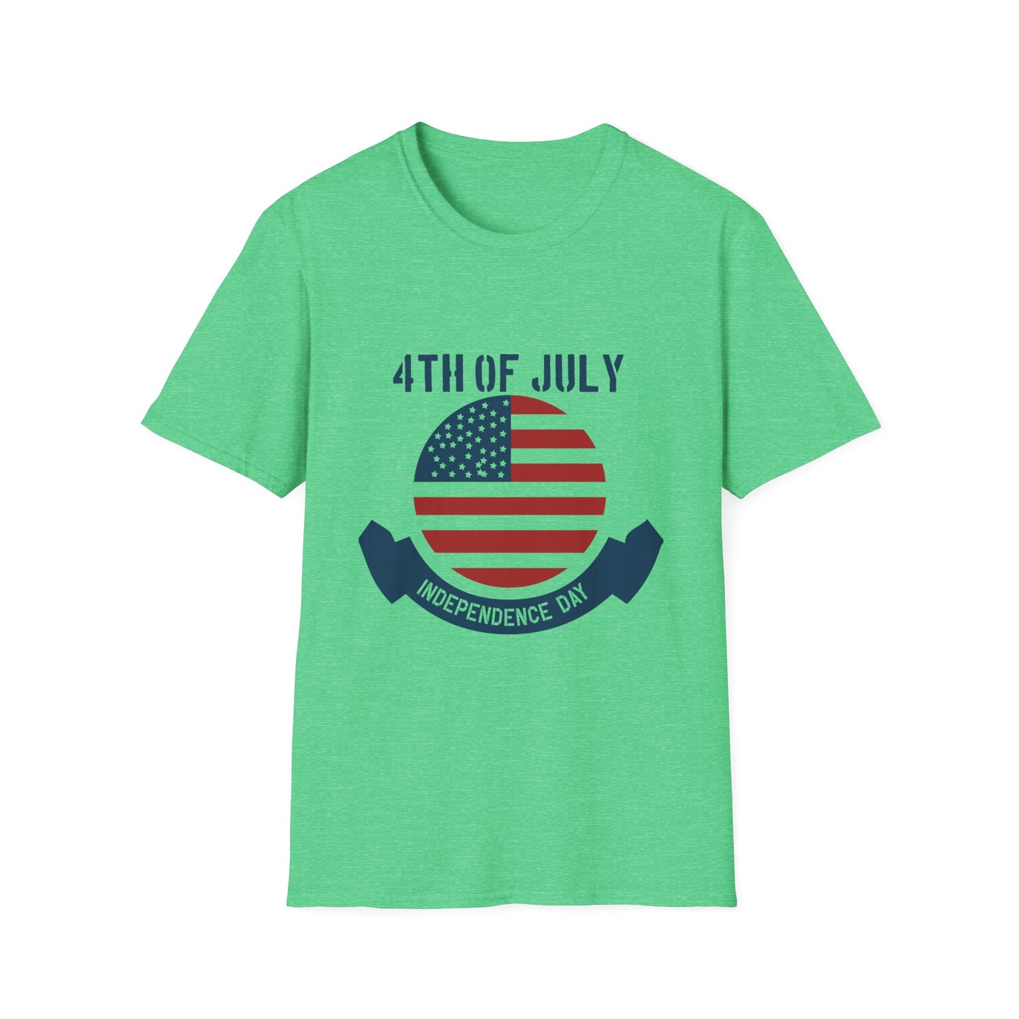4th of July Unisex Softstyle T-Shirt, Independence Day Tee, Patriotic Shirt, July 4th Celebration Apparel, Summer BBQ Top