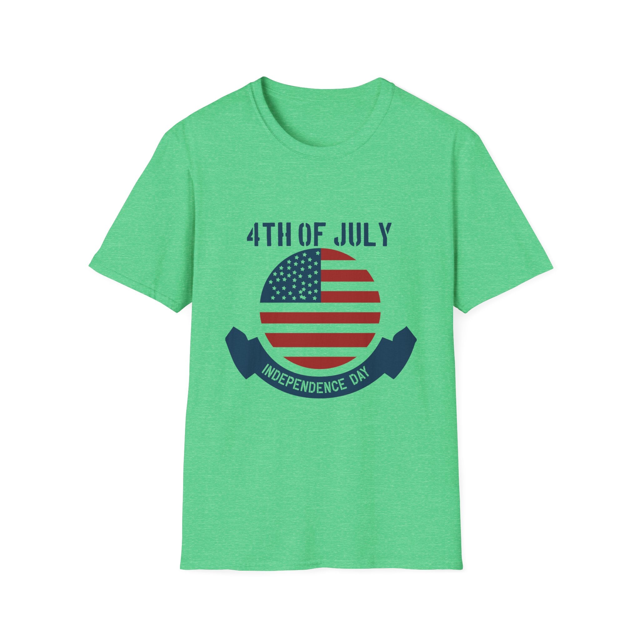 4th of July Unisex Softstyle T-Shirt, Independence Day Tee, Patriotic Shirt, July 4th Celebration Apparel, Summer BBQ Top