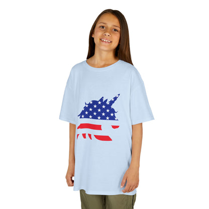 Patriotic Unicorn Kids Heavy Cotton Tee