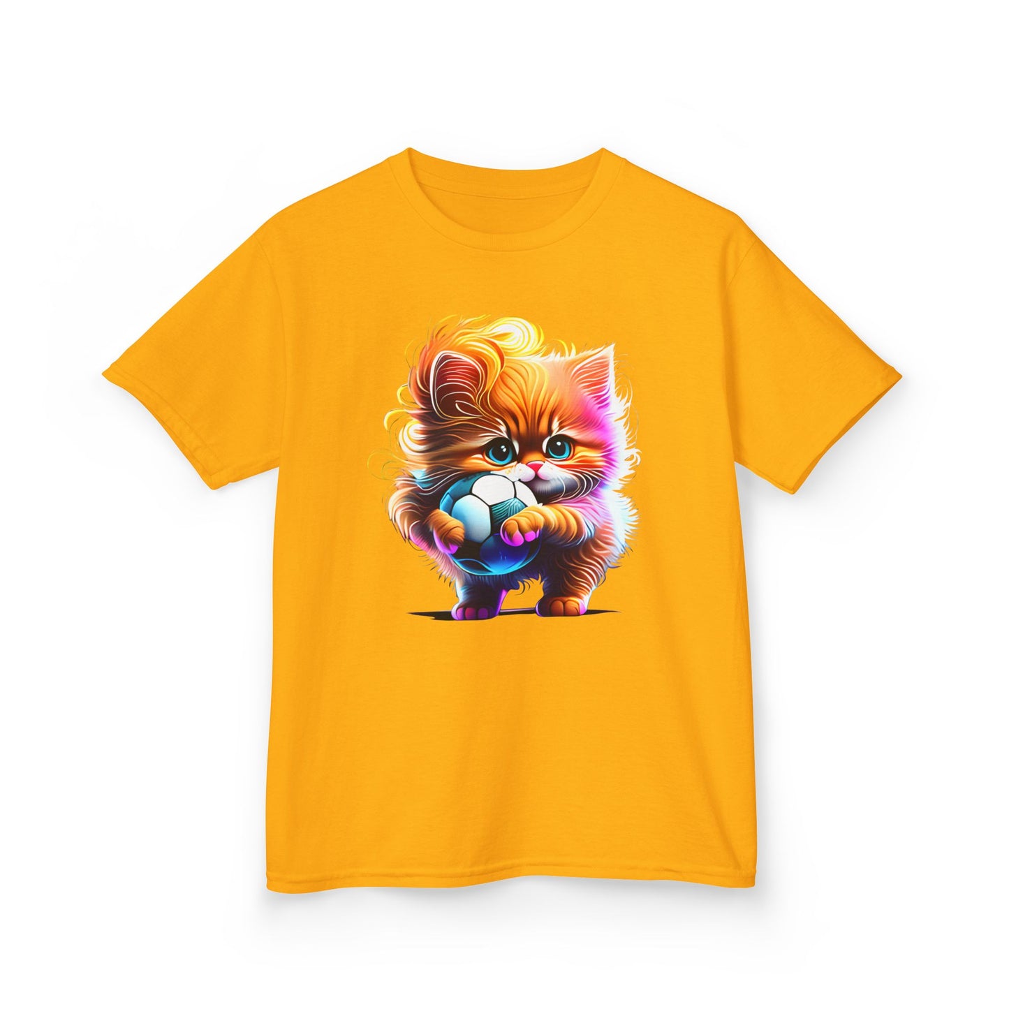 Colorful Kitten Kids Tee - Fun, Playful Cotton T-Shirt for Cat Lovers