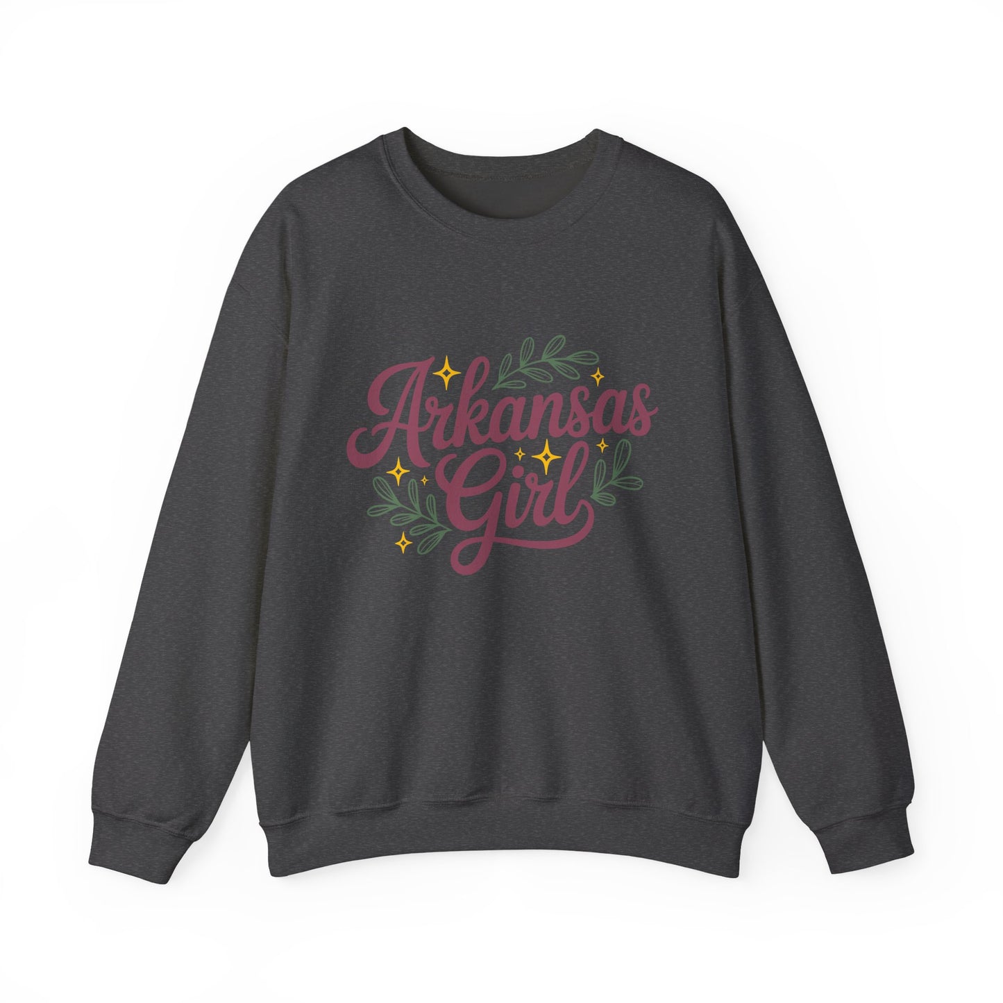 Sweatshirt — "Arkansas Girl" Floral Crewneck