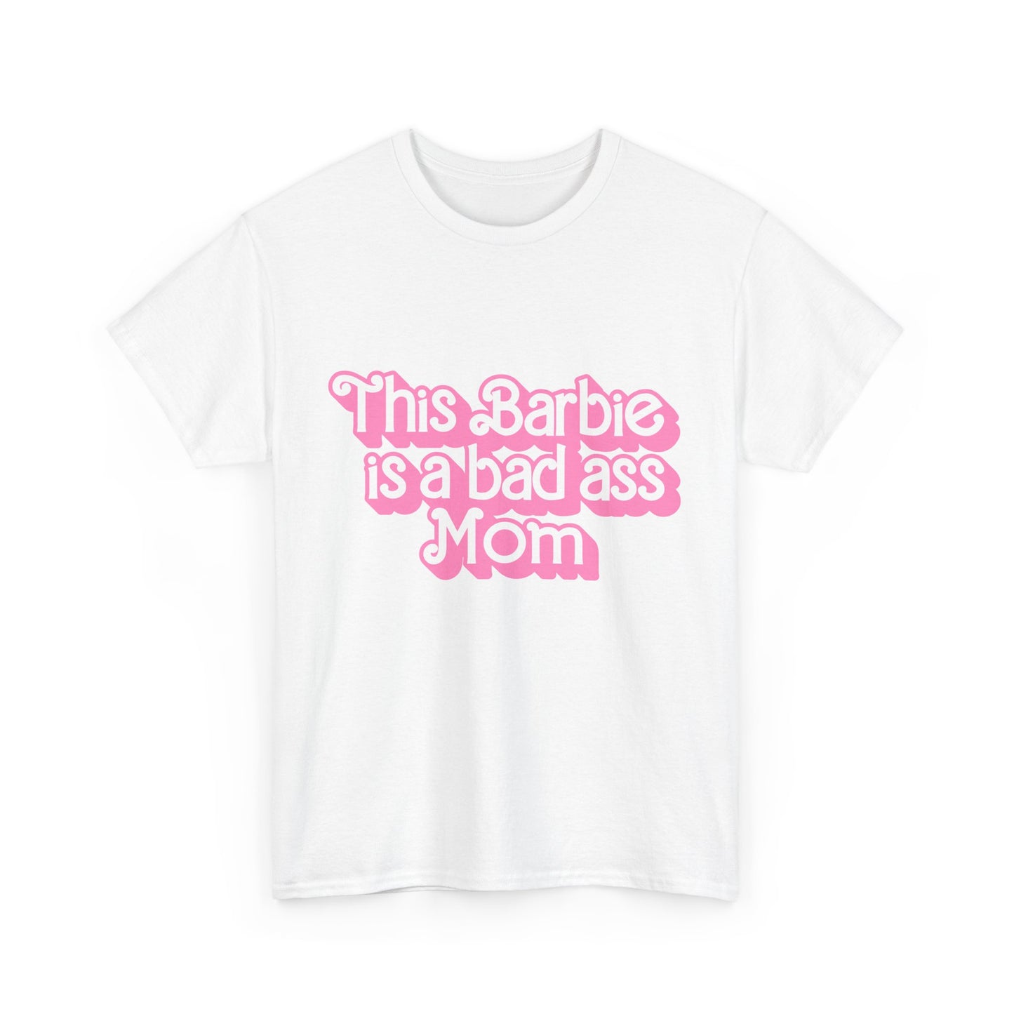 Bad Ass Mom Unisex Heavy Cotton Tee - Fun, Stylish Tee for Moms - Cute Gift for Mother's Day & Birthdays