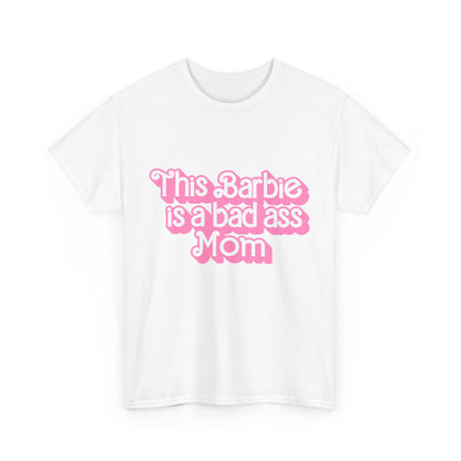 Bad Ass Mom Unisex Heavy Cotton Tee - Fun, Stylish Tee for Moms - Cute Gift for Mother's Day & Birthdays