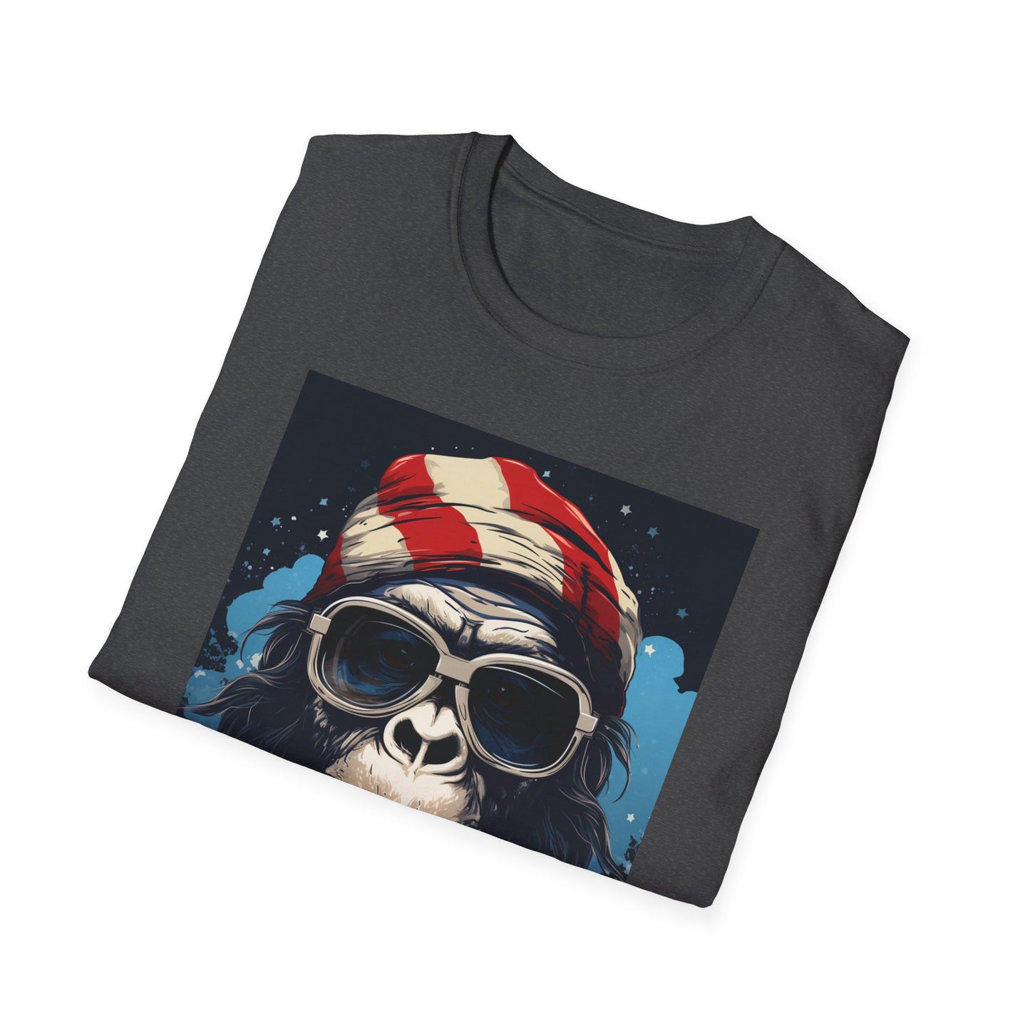 Cool Gorilla Graphic Tee, Fun Casual Wear, Perfect for Gifts, Chill Vibes, Great for Parties, Everyday Style, Unique Fashion Statement