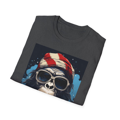 Cool Gorilla Graphic Tee, Fun Casual Wear, Perfect for Gifts, Chill Vibes, Great for Parties, Everyday Style, Unique Fashion Statement