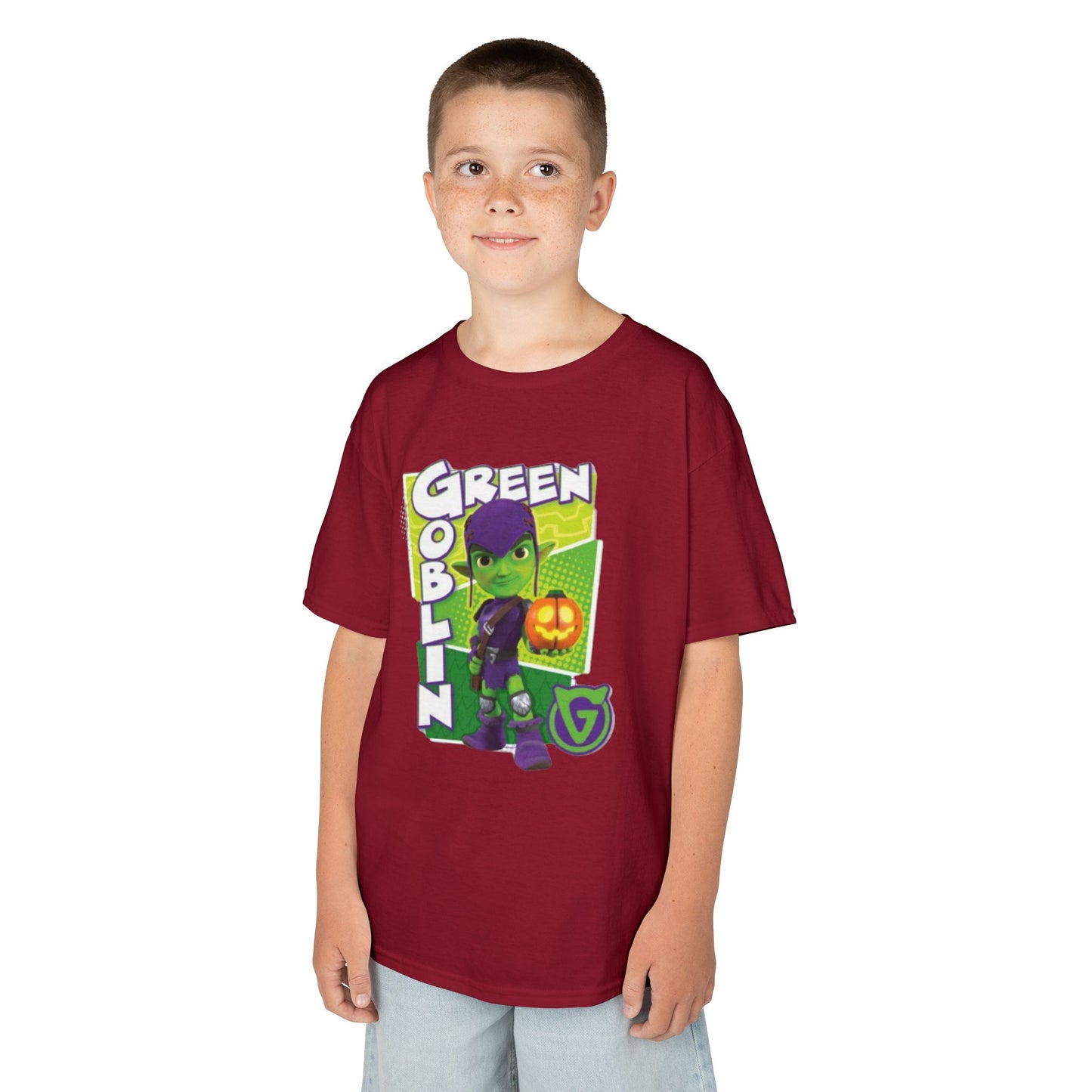 Kids Green Goblin Tee - Fun Halloween T-Shirt for Kids