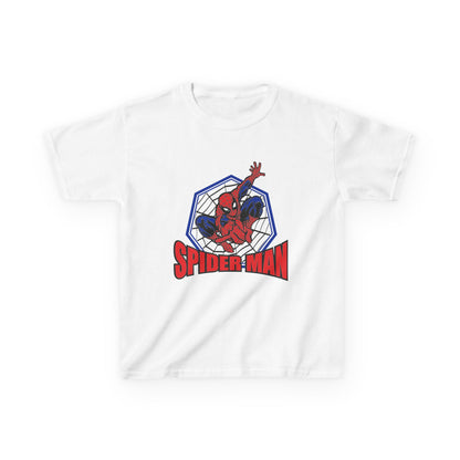 Kids Spider-Man Heavy Cotton Tee, Superhero Shirt, Marvel Tee for Boys, Birthday Gift, Comic-themed Apparel, Playwear