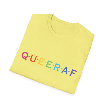 Pride-Inspired Unisex T-Shirt - QUEERAF Graphic Tee for LGBTQ+ Celebrations, Everyday Wear, Gift for Supporters, Inclusive Fashion