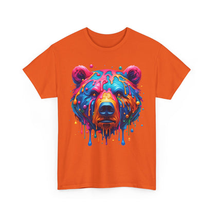 Colorful Bear Unisex Heavy Cotton Tee - Vibrant Art T-Shirt