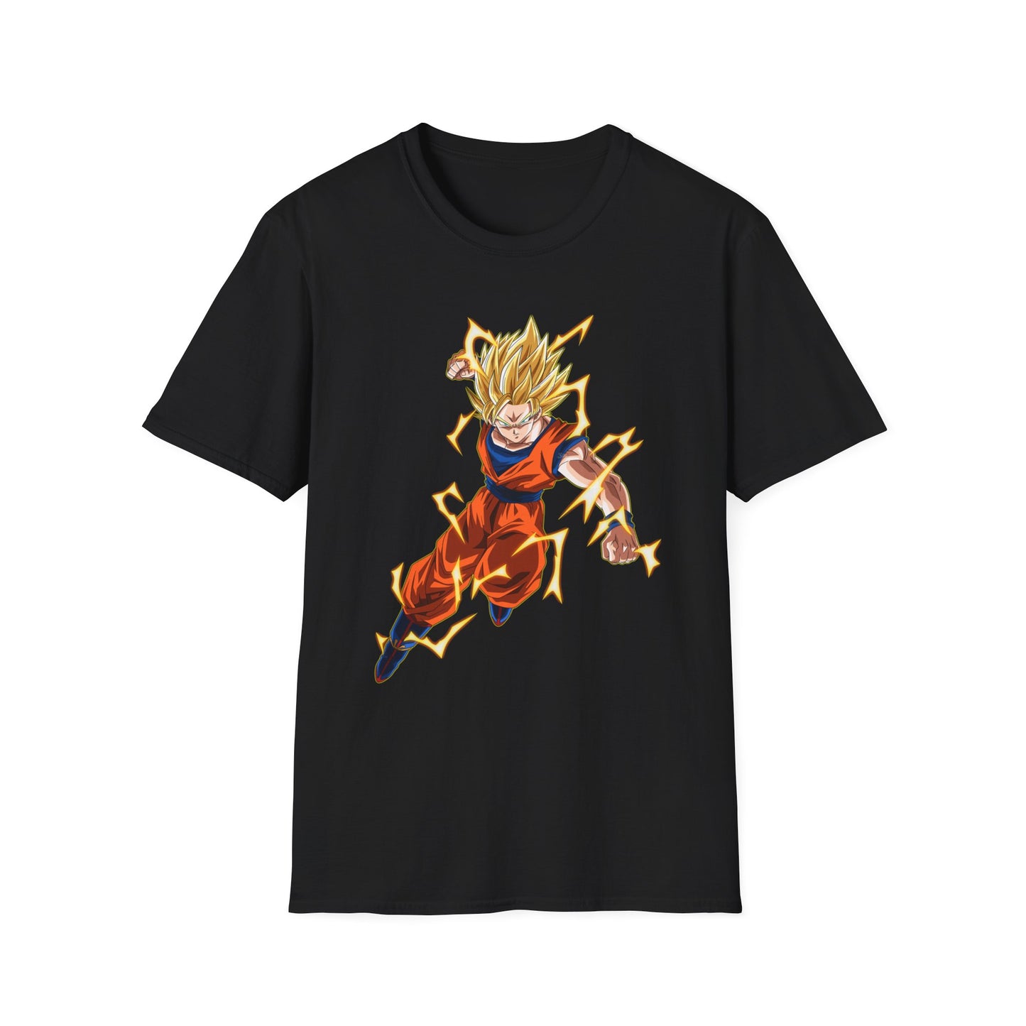 Super Saiyan Goku Unisex Softstyle T-Shirt, Anime Shirt, Dragon Ball Z Tee, Gift for Fans, Streetwear Apparel
