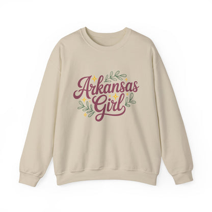Sweatshirt — "Arkansas Girl" Floral Crewneck