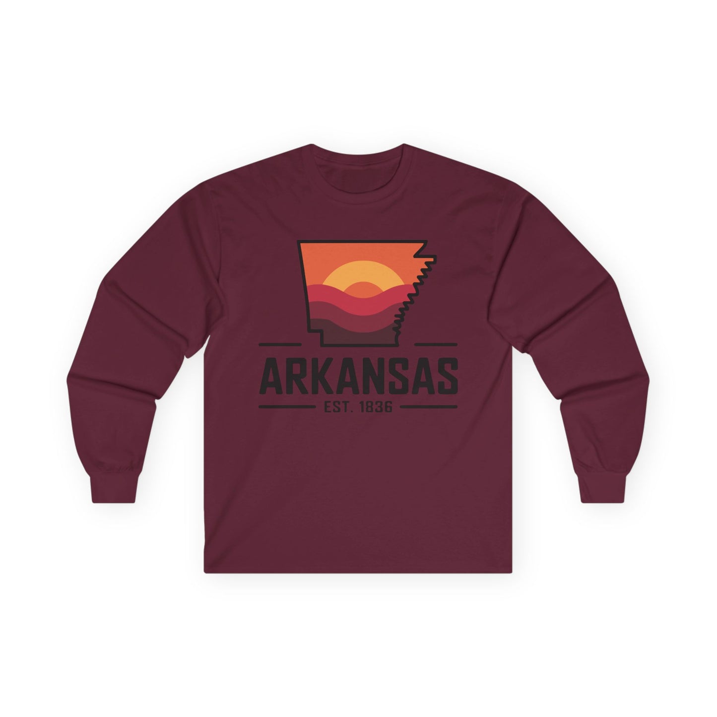 Arkansas Sunset Long Sleeve Tee — AR State Est. 1836