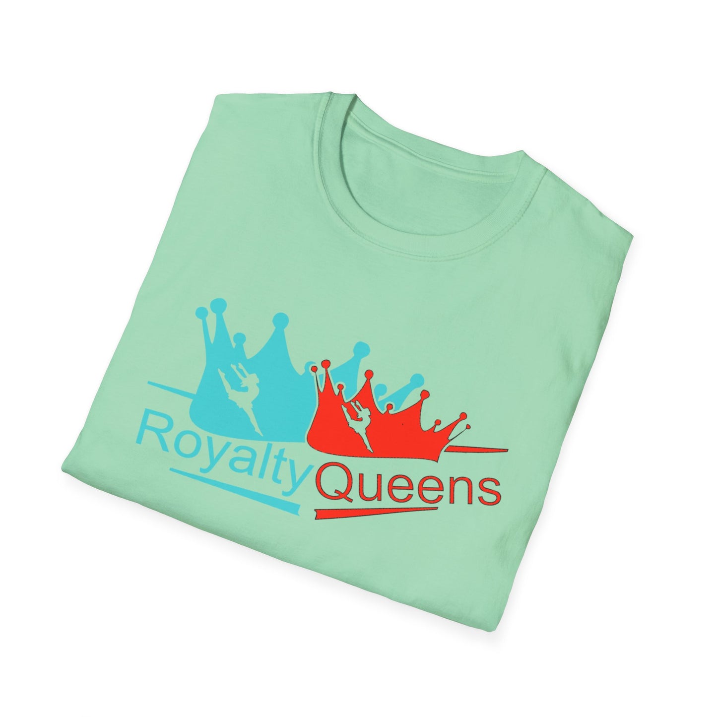 Royalty Queens Unisex T-Shirt, Softstyle Tee for Girls, Crown Graphic, Birthday Gift, Queen's Day Celebration, Casual Wear