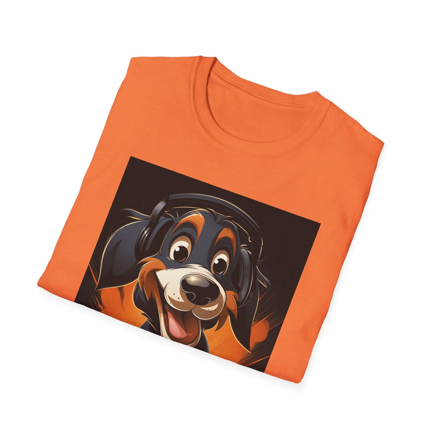 Happy Dog Graphic Unisex Softstyle T-Shirt - Perfect for Dog Lovers