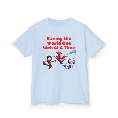 Kids Superhero Tee - Saving the World One Web At A Time