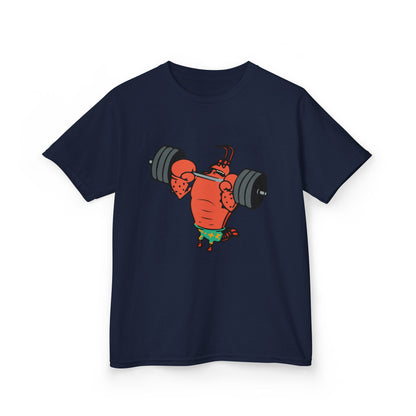 Kids Fitness Lobster Tee, Funny Kids T-Shirt, Gym Humor Tee, Nautical Theme Shirt, Gift for Young Athletes