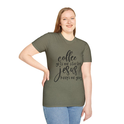 Coffee & Jesus Unisex Softstyle T-Shirt - Inspirational Christian Tee