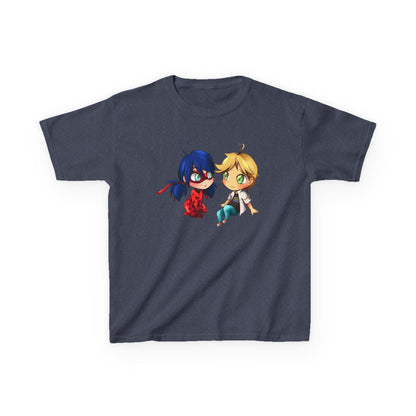 Kids Cute Chibi Characters Tee, Lightweight T-Shirt for Playtime, Gifts for Boys & Girls, Cartoon Lover Apparel, Birthday Outfit
