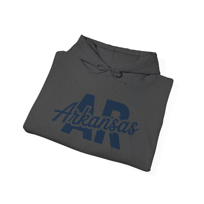 Arkansas AR Script Hoodie — Retro State Pride Pullover