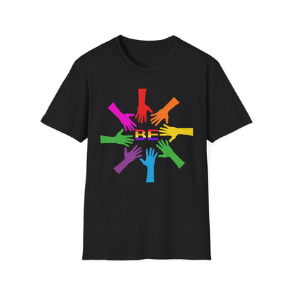Rainbow Hands Unisex T-Shirt | Be Yourself, Inclusive Apparel, Pride Clothing, Gift for Friends, LGBTQ+ Pride