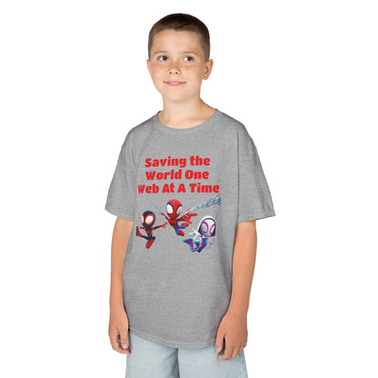 Kids Superhero Tee - Saving the World One Web At A Time