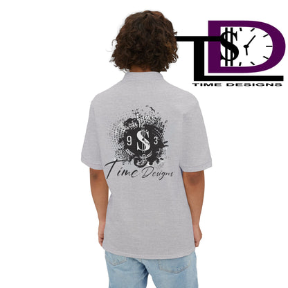 Men's Piqué Polo with Inspirational Design - Casual Wear, Gift for Him, Business Casual, Summer Style, Motivational Fashion