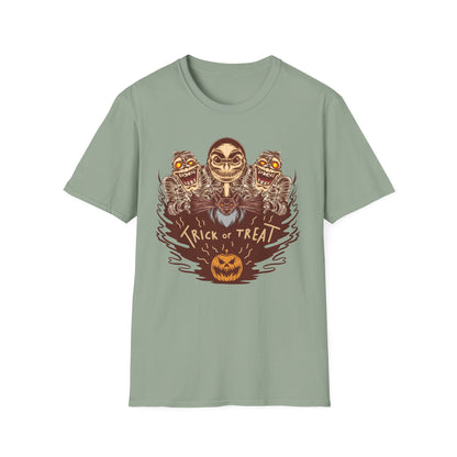 Halloween Trick or Treat Unisex T-Shirt, Spooky Shirt, Fall Fashion, October Celebration Tee, Halloween Costume Tee