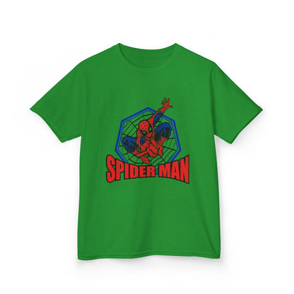 Kids Spider-Man Heavy Cotton Tee, Superhero Shirt, Marvel Tee for Boys, Birthday Gift, Comic-themed Apparel, Playwear