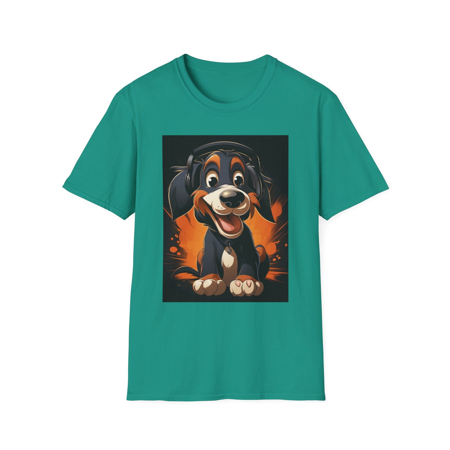 Happy Dog Graphic Unisex Softstyle T-Shirt - Perfect for Dog Lovers
