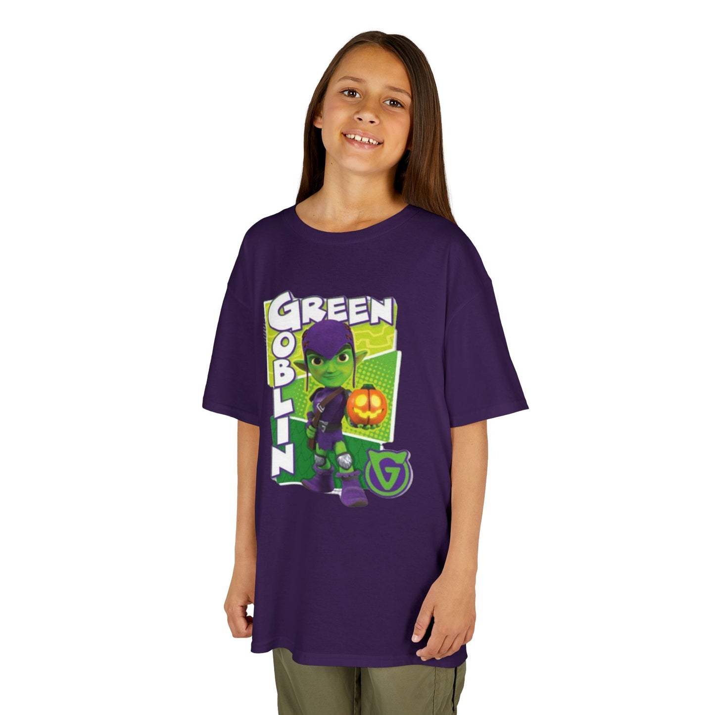 Kids Green Goblin Tee - Fun Halloween T-Shirt for Kids